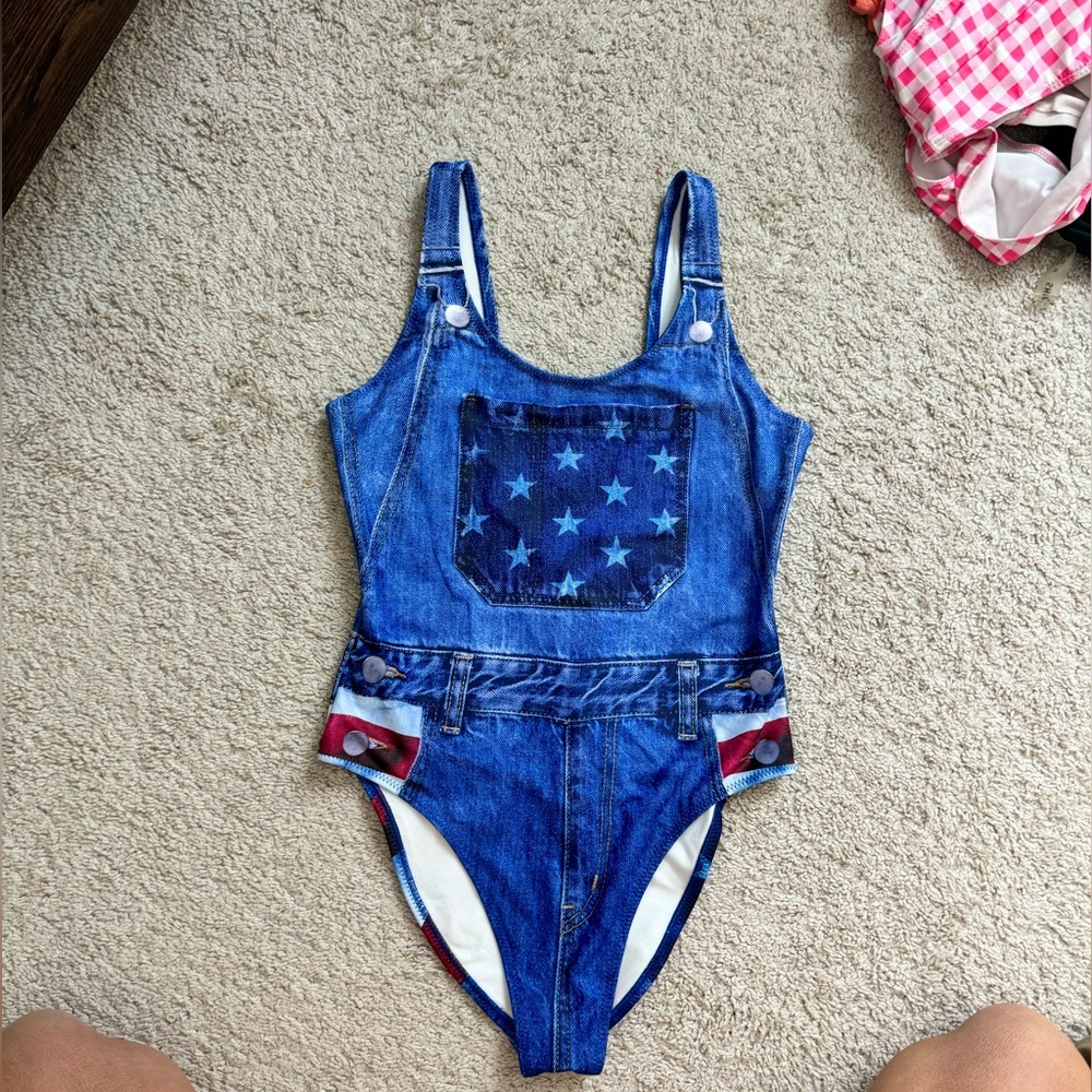 American flag one piece bathing suit